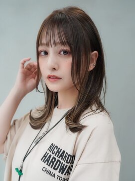 ギークス(GEEKS) 【GEEKS渋谷】ワンブリーチインナーカラー/ベージュ/冬ヘア/小顔