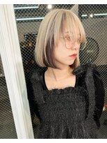 ムード(mood)&nbsp;デザインカラー/ブロンドカラー/ハイトーン/ケアブリーチ/ボブ