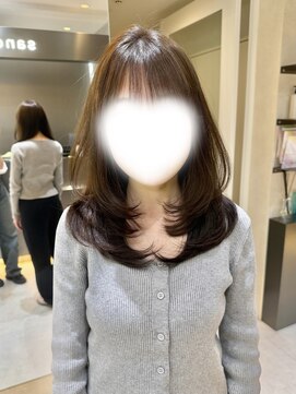 サンド 池袋 2nd(sand) ミディアムレイヤー/ロングレイヤー/ブリーチなしWカラー