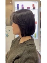 シエル ドゥ サワ(ciel de SAWA)&nbsp;ブリーチなしカラー◎切りっぱなしボブ×地毛風アッシュ20代