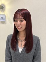 アロッタ 池袋(alotta)&nbsp;ワインレッド×艶髪レイヤーストレート/髪質改善トリートメント