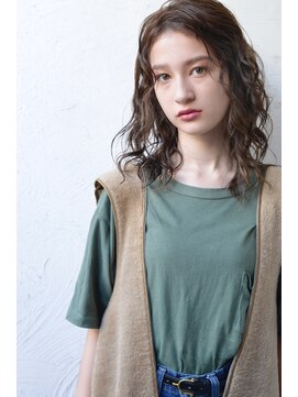 ロロ(ro-ro) 【恵比寿ro-ro】大人セミウェットウェーブ× 小顔オリーブカラー