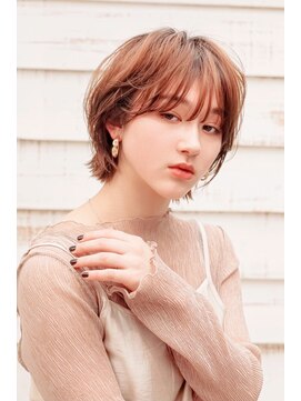 ミンクス 原宿店(MINX) ブラウニーカラーで大人かわいいほつれパーマボブ