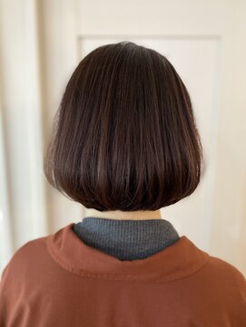 ナインヘアー(NINE HAIR) 【NINE HAIR】お手入れ簡単小顔ボブ＿ピンクべージュカラー