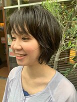 ビーワールド(B WORLD)&nbsp;ラフなパーマで作るショートボブ【藤枝/髪質改善】
