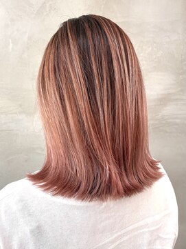 ペスカ 長町南店(pesca) ピンクベージュ×バレイヤージュ (OIKAWA)