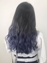 マーシュ(marshu)&nbsp;【marshu  OSAKA 辰己Style】グラデーション×ネイビーブルー