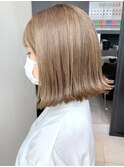 ベージュボブ_ショコラベージュボブルフベビーバング_ba340881