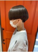 モカブラウン　束感ショート　オン眉ショート　ラソル浦和