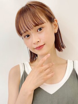 ロシェ 横浜店(loche) デザインカラー×前髪縮毛矯正耳かけボブ×横浜