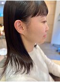 本八幡×前髪カット×セミロング×耳かけ×トリートメント
