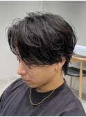 シャドウパーマ波巻きスパイラルパーマニュアンスパーマメンズ