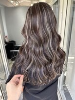 エトラ 渋谷店(etora)&nbsp;小顔 ネビージュグレージュハイライトカラー◎