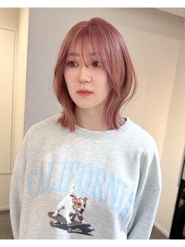 ヘルツ(Hz) 【hz】伊藤　ピンクベージュ＊くびれボブ