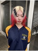 レイヤーフェイスレイヤーケアブリーチデザインカラー