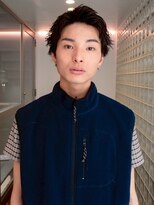 フィルムス 田町芝浦(FILMS) men'sカットスペインカールブルーブラック黒染めブリーチ/田町