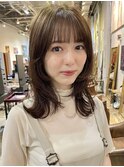 ナチュラル小顔前髪あり後れ毛サイドバング結べるボブくびれヘア