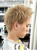 ハイトーンミルクティベージュスパイキーショート☆