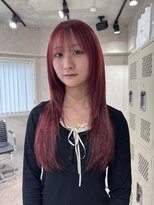 ハイプ(HYPE) ブリーチ&ダブルカラー/ハッシュカットレイヤー/ワインレッド