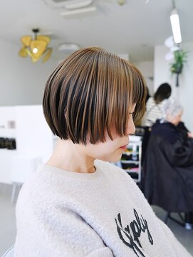 トランク 金剛店(tranq) 切りっぱなしボブ少しフェイスレイヤー