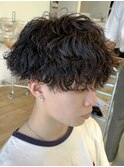 秋田メンズカットメンズパーマ波巻きスパイラルパーマツイスパ