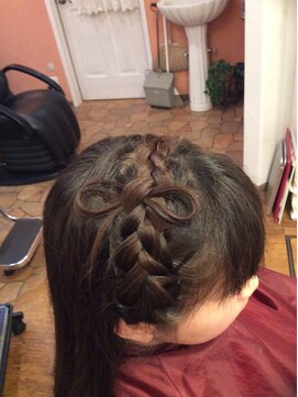 ブルーベリー(Blue Berry) リボン編み込み