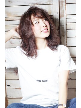 ララテラス(LaLa Terrace) 【LaLaTerrace】無造作ウェーブ×ベリーピンク