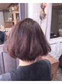 【kimi自由が丘】ショートボブ×ピンクグレージュカラー