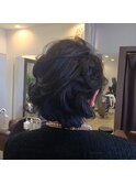 短くても品良くヘアアレンジ♪