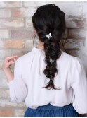 ラプンツェル風☆編みおろしアレンジ