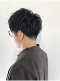 □かき上げ ニュアンスマッシュ サイドパート 韓国マッシュ