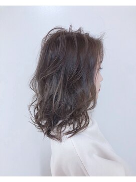 アナザヘアー なんば 高島屋前店(ANAZA hair) クリアグレーベージュ♪20代30代40代大人可愛いセミロング/大阪