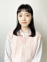 クロリ 淡路店(Chlori) 髪質改善セミロング/前髪パッツン10代人気