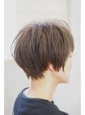 大人可愛いナチュラル無造作感柔らかブラウンシースルーマッシュ