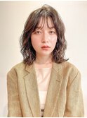 【unami】ミディアムヘア×ゆるふわパーマ　澤田杏奈