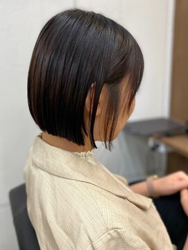 リッチ 菊名店(Rich) 切りっぱなしボブ 艶感 ミニボブ ダークアッシュ 透明感
