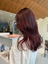 ローレンアオ(LOREN AO)&nbsp;ロング/暖色カラー/ワインレッド/ニュアンスカラー