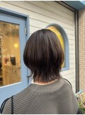 ミディアムレイヤー赤羽大人可愛い冬カラー