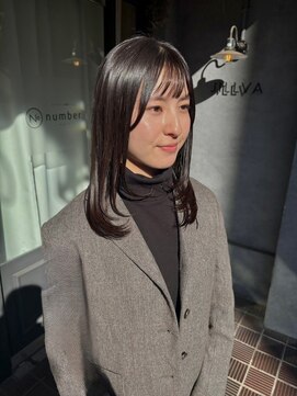 ナンバー ジルバ 立川(N° jillva) 韓国/顔まわりカット/髪質改善/暗髪/地毛風カラー/アッシュ