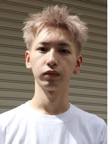 ヘアカロン 熊本本店(Hair CALON) メンズダブルカラーホワイトスパイキーショート熊本下通