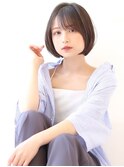 20代30代40代50代ブルージュ小顔ワンレンショートボブ