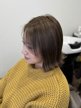 ベルスタ(BELSTA) 外ハネタッセルボブ×オリーブベージュ(ハーフハイライト)