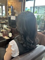 キャラ 池袋本店(CHARA) セミロングヘアに柔らか質感のコテ巻き風パーマを最新の薬剤で！