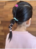 子供ヘアゴムアレンジ
