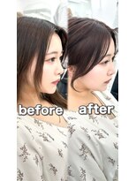 アマトウキョウ アユンチェ(AMA TOKYO×AYUNCHE) 前髪顔まわり韓国ヘアレイヤーカットサイドバンク2wayバンク韓国