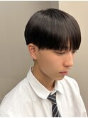 黒髪マッシュナチュラルマッシュメンズヘア韓国ツーブロック