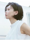 パーマボブ/ワンカール/ノーバング/アッシュブラック/清須