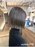シルバーグレージュ×切りっぱなし【中阪】