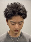 スパイキーショートピンパーマ