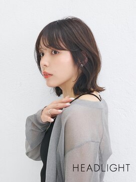 ソーエン バイ ヘッドライト 光の森店(soen by HEADLIGHT) ミディアムレイヤーウルフボブレイヤーココアベージュブラウン